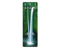 Apalis 79278 Wandgarderobe Paradiesischer Wasserfall | Design Garderobe Garderobenpaneel Kleiderhaken Flurgarderobe Hakenleiste Holz Standgarderobe Hängegarderobe | 139x46cm