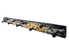 Haku-Möbel 32569 Garderobenleiste, Metall, schwarz/gold, 9 x 115 x 10 cm