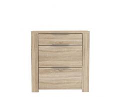 NEWFACE Calpe Schuhschrank mit 1 Schubkasten und 2 Klappen, Holz, sonoma eiche, 99.4 x 42 x 105.2 cm