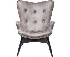 Sessel Angels Wings Anthracite Econo, moderner TV Chillout Polstersessel mit Armlehne, Lounge XL Cocktailsessel im Retro-Vintage Design, anthrazit (H/B/T) 94x73x81cm