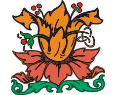 Indigos 4051719715002 Wandtattoo MF134 unglaubliche groÃe Blume Pflanze Tribal Ornament 60 x 59 cm