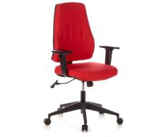 hjh OFFICE 608120 Bürostuhl Drehstuhl PRO-TEC 100 Stoff rot, Bürodrehstuhl ergonomisch, feste Polsterung, stabile Rückenlehne, verstellbare Armlehnen, Schreibtischstuhl, Bürosdrehstuhl, Bürostuhl Klassiker