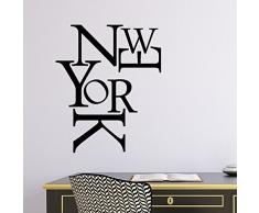 ambiance-live Wandtattoo New York ZusammensetzungÂ âÂ 65Â x 55Â cm, Schwarz