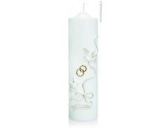 Wiedemann 166214.026 Hochzeitskerze, Wachs, Gold, 25 x 7 cm