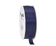 Präsent - SATIN Geschenkband - dunkelblau - 25-m-Spule 10 mm