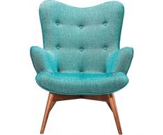 Kare 78914 Sessel Angels Wings Rhythm, moderner XXL Loungesessel im Retrodesign, bequemer Fernsehsessel Stoff, Big TV Relaxsessel (H/B/T) 93x79x99cm, Grün