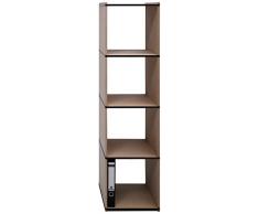 Tojo-aktenpack - Regalsystem beliebig erweiterbar - MDF unbehandelt - Acrylglas - Schlichtes Wandregal für Bücher, Ordner, Akten - Schlichtes Designer Regal - Elegantes Erscheinungsbild