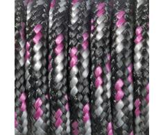 EFCO Farbe Mix Paracord Seil, Polyester Blend, schwarz/weiÃ/hell rosa, 2Â mm x 4Â m