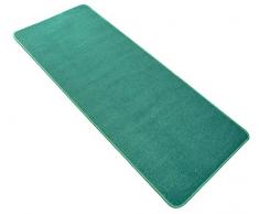 Hanse Home 102367 unifarben Teppich Läufer Brücke Bettumrandung Stufenmatten Treppenschoner, türkis, 80 x 200 cm