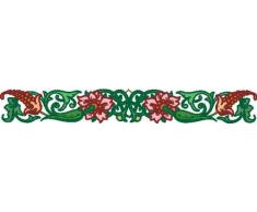 Indigos 4051719714753 Wandtattoo MF130 Blumen Pflanze Tribal Ornament 180 x 24 cm