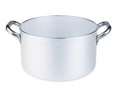 Agnelli Kasserolle, rund, Aluminium, Hohe Heizung, 2 Griffe, Edelstahl, silberfarben, 5,6 Liter