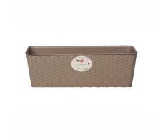 HERSTERA 10007840 Blumenkasten Balconnetta, Taupe, 16 x 40 x 13 cm