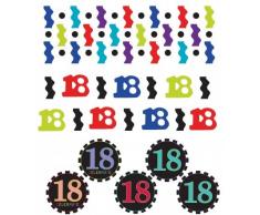 Amscan 18. Geburtstag Drei Pack gemischt Konfetti