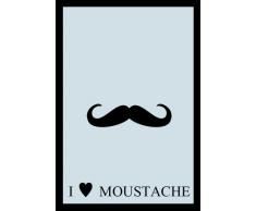 empireposter Fun - I Love Moustache - GrÃ¶Ãe (cm), ca. 20x30 - Bedruckter Spiegel, NEU - Beschreibung: - Bedruckter Wandspiegel mit schwarzem Kunststoffrahmen in Holzoptik -
