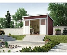 Weka Gartenhaus, Schiebetürhaus 225 Größe 1, 21 mm, rot, 315x249x238 cm, 225.3021.13401