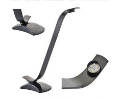 Maclean MCE110 6 LEDs kalt- und warmweià 9 Watt Tischlampe Leselampe Bürolampe 3000K - 6000K Farbe: schwarz