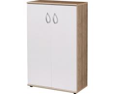 Germania 0984-157 Aktenschrank mit Doppeltür GW-Power in Sonoma-Eiche-Nachbildung/WeiÃ, 69 x 110 x 34 cm (BxHxT)