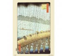 onthewall Hiroshige Japanische plÃ¶tzlichen Dusche Ã¼ber ShinÂ âÂ Åhashi BrÃ¼cke und Atake Poster A.