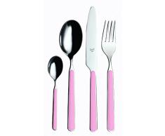 Mepra SPA 10P722024 Besteckgarnitur, Design Gastro, Rosa, 24-teilig