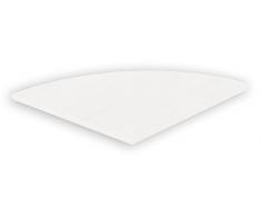 VCM Eckplatte für Tisch Schreibtisch Computertisch Ecktisch Weià 8 x 50 x 50 cm Masola