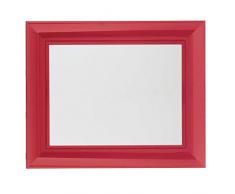 Kartell Francois Ghost Wandspiegel, Plastik, rot transparent, 8.5 x 111 x 8.5 cm