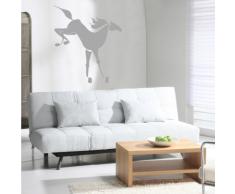 INDIGOS 4052166105811 Wandtattoo w528 Pferd / Pony Wandaufkleber, 96 x 85 cm, silber