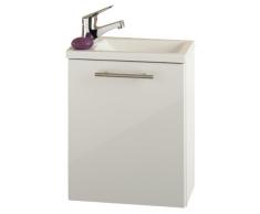 Posseik Waschtisch Alexo hochglanz inklusive Mineralgussbecken (Farbe: weiÃ)