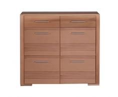 BFK Möbel Collection Malibu Schuhschrank Holz braun 36x105x99 cm