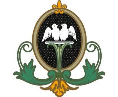 Indigos 4051719714357 Wandtattoo MF125 Turteltauben Blumen Pflanze Tribal Ornament 96 x 90 cm