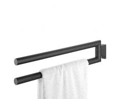 Tiger Handtuchhalter doppelt, Metall, Schwarz, 46,2 x 2.5 x 9.7 cm