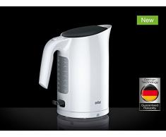 Braun WK 3000 WH Wasserkocher | Füllmenge 1,0 l | 2.200 Watt | Schnellkochsystem | Herausnehmbarer Anti-Kalk-Filter | Große Wasserstandsanzeige | BPA Frei | Weiß