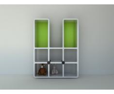 CUMIX DESIGN Regal System cm-mv-003 weiÃ, Rückwand grün