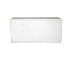 Phoenix 158202WE Sideboard mit 1 Schiebetuere und 3 Schubladen