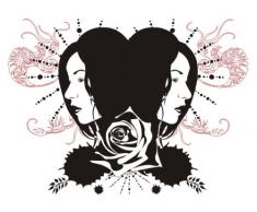 Indigos 4051719745030 Wandtattoo MF254 sexy Girl MÃ¤dchen Ornament Pflanze Blume 80 x 56 cm