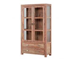 Stylefurniture 6824/94 Glasvitrine, Holz, natur, 100 x 40 x 180 cm
