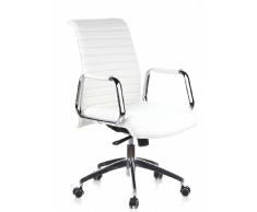 hjh OFFICE 600912 Bürostuhl Chefsessel ASPERA 10 Nappaleder elfenbein elegant gepolstert, individelle Einstellmöglichkeiten,Schreibtischstuhl ergonomisch, Büros Sessel, Drehstuhl, mittelhohe Rückenlehne