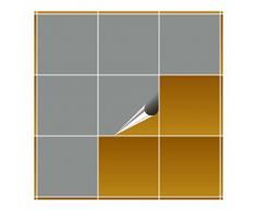 FoLIESEN Fliesenaufkleber fÃ¼r Bad und KÃ¼che - 20x20 cm - Mittelgrau glÃ¤nzend - 250 Fliesensticker fÃ¼r Wandfliesen