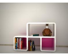 CUMIX DESIGN Regal System KMCM027 weiÃ, Rückwand pink