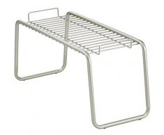 InterDesign Forma Ultra Badregal, kompakte Badablage aus Metall, mattsilberfarben