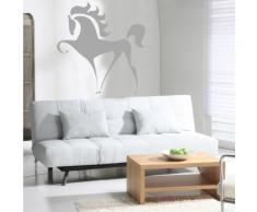 INDIGOS 4052166106320 Wandtattoo w529 Pferd / Pony Wandaufkleber, 96 x 91 cm, silber
