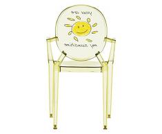 Kartell 285533 Loulou Ghost Kinderstuhl, Polykarbonat, gelb, 37 x 40 x 63 cm