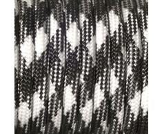 efco Farbe Mix 550 Paracord Seil Mischgewebe, Polyester, Schwarz/Weiß, 4 mm x 4 m