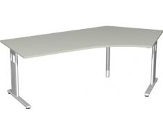 Gera MÃ¶bel S-618316-LG/SI Schreibtisch 135 Grad rechts Lissabon, 216,6 x 113,1 x 72 cm, lichtgrau / silber