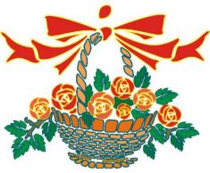 Indigos 4051719714210 Wandtattoo MF123 hÃ¼bsches BlumenkÃ¶rbchen Ornament 96 x 75 cm