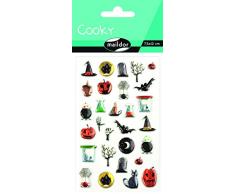 Maildor MALIDOR Cooky Halloween Aufkleber, 7,5Â x 12Â cm (1Â Bogen pro Pack), mehrfarbig