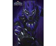 Close Up Black Panther Poster Glow, Papier, Mehrfarbig, 61 x 91.5cm
