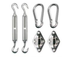 Corasol 19SET4 Montageset Nr. 4 für viereckige Sonnensegel, V2A Edelstahl, Edelstahl, 6-teilig (1 Set)