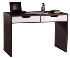 Phönix 806302KR Verona Schreibtisch mit 2 Schubladen, kroko-leder / optik / weiÃ