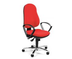 Topstar Synchro Steel II 8929G21 BÃ¼rostuhl, Schreibtischstuhl, inkl. Armlehnen, Bezugsstoff rot