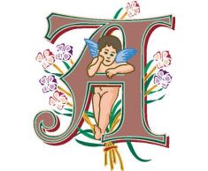 Indigos 4051719702675 Wandtattoo MF043 A wundervolles Ornament Engel Tribal Buchstabe 96 x 79 cm